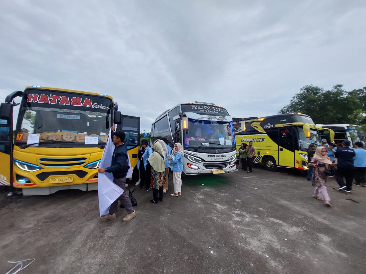 Dokumentasi Keberangkatan Mahasiswa KKN Reguler ke-82 UIN Raden Fatah Palembang 